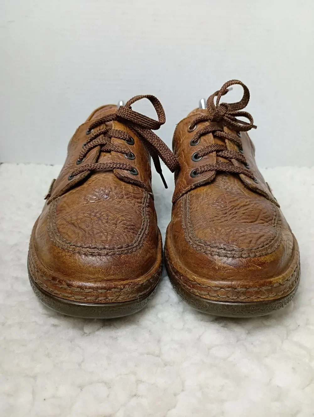 Vintage 90's Mephisto RunOff Moc Toe Brown Pebble Leather Mens Shoe 9.5 Rare